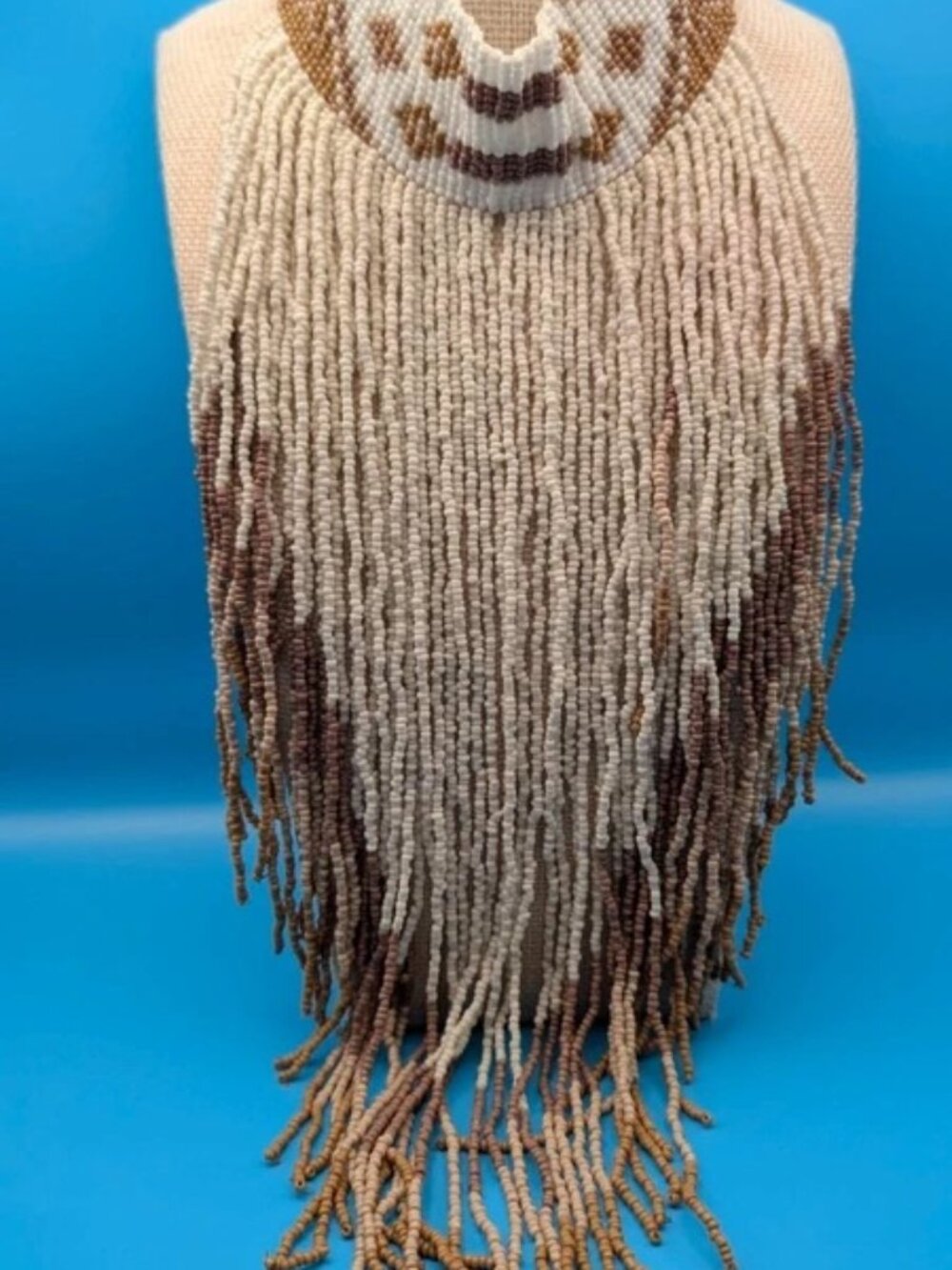 Beaded Fringe Statement Choker - Brand New